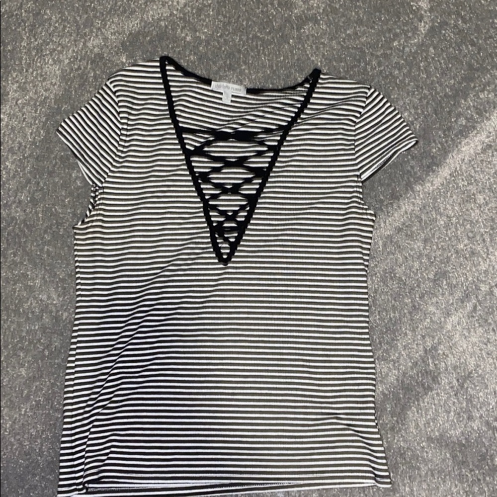 Striped cotton tee